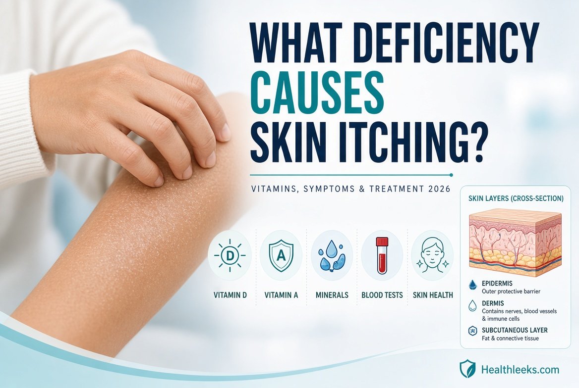 What Deficiency Causes Skin Itching? Vitamins, Minerals, Symptoms, Tests and Treatment 2026