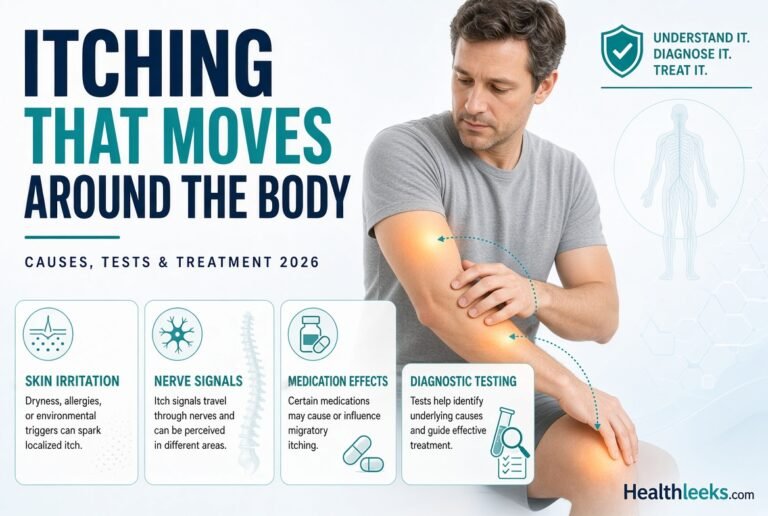 What Causes Itching That Moves Around the Body? Causes, Clues, Tests and Treatment 2026