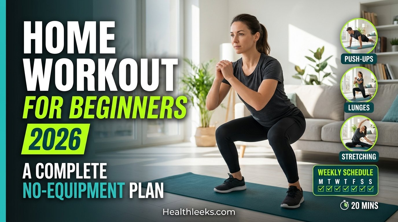 Home Workout for Beginners: A Complete No-Equipment Plan, Exercises & Weekly Schedule (2026)