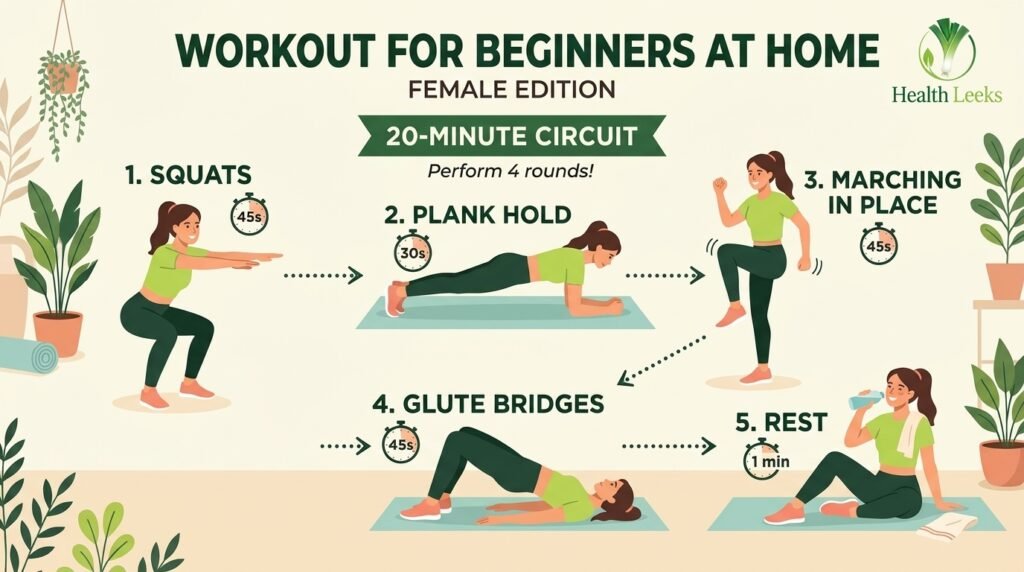 Workout for Beginners at Home Female